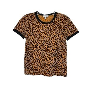 & Other Stories Leopard Crop Tee US 2 Small